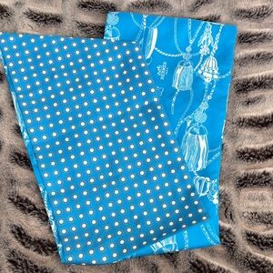 Hermès Vibrant Blue and White Silk Scarf